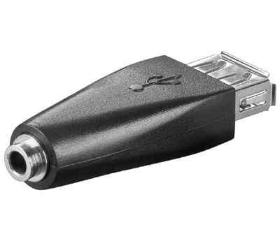 Liitinadapteri USB-A-naaras/3,5mm stereojakki (lataustoiminto)