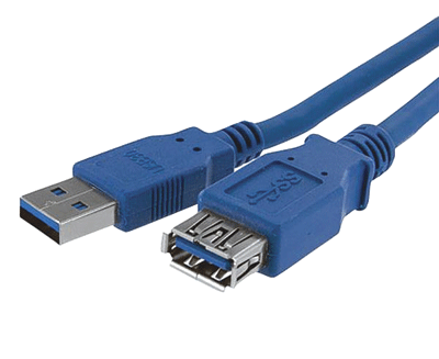 USB 3.0 jatkojohto A/A musta 3m
