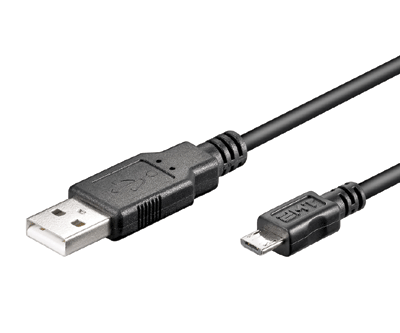 USB-A / micro-USB-B -liitäntäkaapeli musta 1,8m