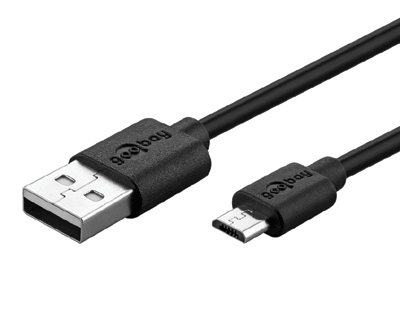 USB-A / micro-USB-B -liitäntäkaapeli musta 1m