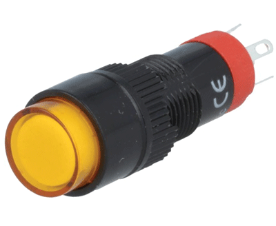 Painokytkin LED-merkkivalolla 1xON-ON LED/230Vac/dc oranssi