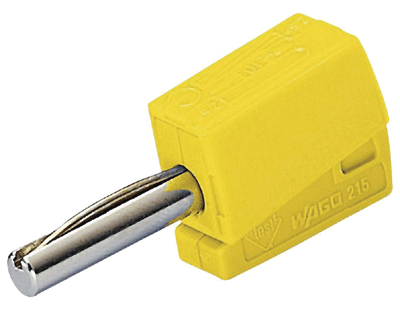 Banaanipistoke 4mm jousiliitäntä keltainen Banaanipistoke 4mm jousiliitäntä keltainen