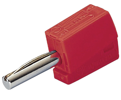 Banaanipistoke 4mm jousiliitäntä punainen Banaanipistoke 4mm jousiliitäntä punainen