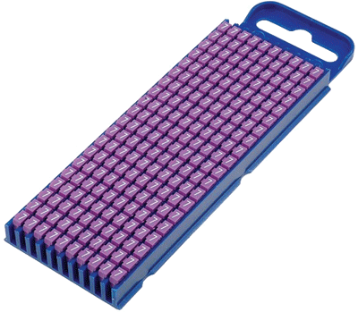Johdinmerkintärengas 2,8-3,8mm 200kpl/pkk 7/violetti