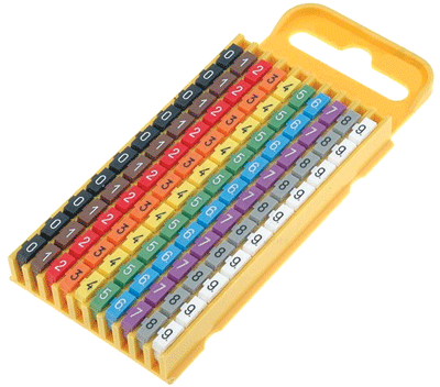 Johdinmerkintärengas 4,3-5,3mm 100kpl/pkk 0-9 Johdinmerkintärengas 4,3-5,3mm 100kpl/pkk 0-9
