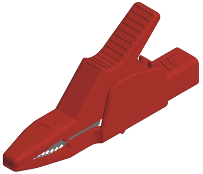 Hauenleukaliitin 4mm turvabanaaniliittimelle Cat II 1000V punainen (972405-101)
