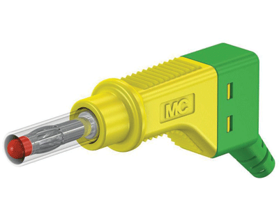 Turvabanaanipistoke 4mm keltavihreä (66.9328-20)