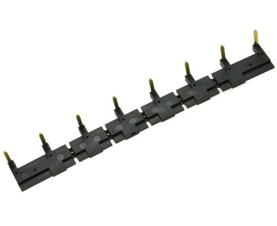 Kytkentäsilta DIN-kiskoon asennettaville relekannoille R-15,8mm