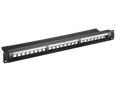 Liitinpaneeli Keystone-paneeliliittimille 24 kpl 19" 1U musta Liitinpaneeli Keystone-paneeliliittimille 24 kpl 19" 1U musta