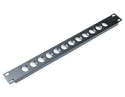 Liitinpaneeli XLR-liittimille 12 kpl 19" 1U musta Liitinpaneeli XLR-liittimille 12 kpl 19" 1U musta