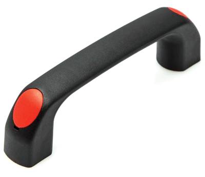 Laitekahva polyamidi 120x34mm musta/punainen Laitekahva polyamidi 120x34mm musta/punainen
