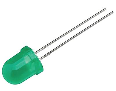 LED 8mm 18-60mcd vihreä (L-793GD) LED 8mm 18-60mcd vihreä (L-793GD)