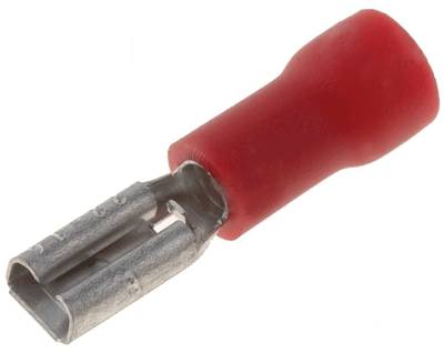 Laattaliitin 2,8x0,8mm naaras punainen 0,5-1,5mm² Laattaliitin 2,8x0,8mm naaras punainen 0,5-1,5mm²