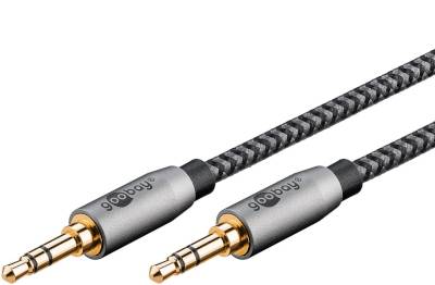 Audioliitäntäkaapeli 2x3,5mm stereoplugi kullattu 0,5m Audioliitäntäkaapeli 2x3,5mm stereoplugi kullattu 0,5m