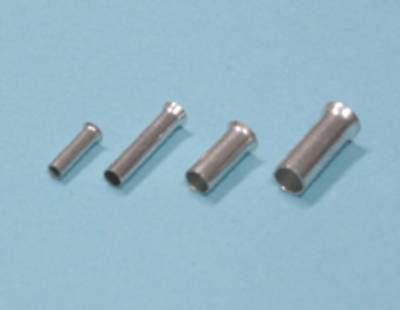 Eristämätön pääteholkki 0,5mm²/8mm 100kpl/pkk Eristämätön pääteholkki 0,5mm²/8mm 100kpl/pkk
