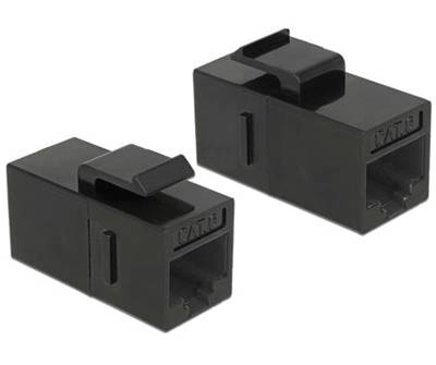 Modular-jatkoliitin paneeliasennukseen 8/8-nap. (RJ45) Cat6 UTP musta Modular-jatkoliitin paneeliasennukseen 8/8-nap. (RJ45) Cat6 UTP musta
