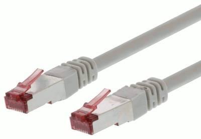Cat6-liitäntäkaapeli suojattu S/FTP harmaa 5m Cat6-liitäntäkaapeli suojattu S/FTP harmaa 5m
