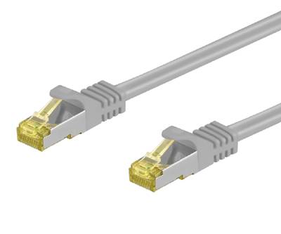 Cat7-liitäntäkaapeli suojattu (S/FTP) harmaa 0,25m Cat7-liitäntäkaapeli suojattu (S/FTP) harmaa 0,25m