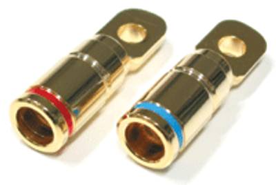 Kullattu rengasliitinpari 8mm AWG2 (34mm²) * Kullattu rengasliitinpari 8mm AWG2 (34mm²) *