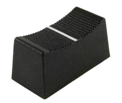 Liukupotentiometrin nuppi 23x11x11mm musta (1,2x3/4mm) CP3261 Liukupotentiometrin nuppi 23x11x11mm musta (1,2x3/4mm) CP3261