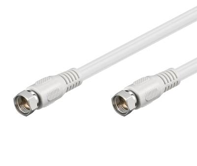 F-liitäntäkaapeli 75ohm valkoinen 0,3m F-liitäntäkaapeli 75ohm valkoinen 0,3m