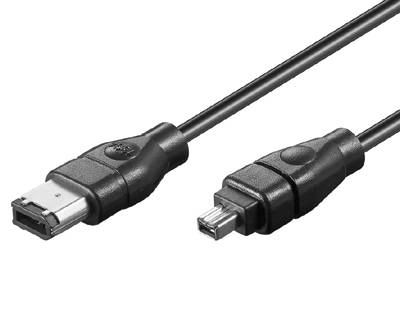 FireWire-liitäntäkaapeli 6/4-nap. musta 3m FireWire-liitäntäkaapeli 6/4-nap. musta 3m