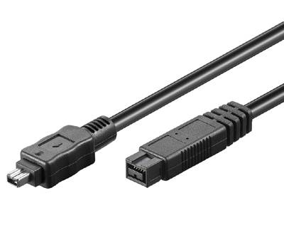 FireWire-liitäntäkaapeli 9/4-nap. musta 1,8m FireWire-liitäntäkaapeli 9/4-nap. musta 1,8m