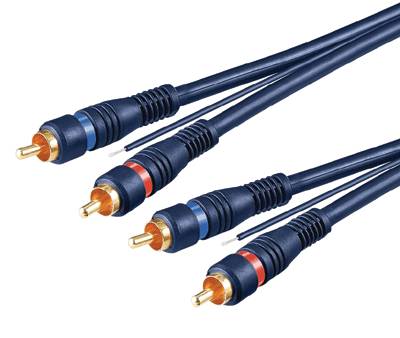 RCA-audioliitäntäkaapeli herätevirtajohdolla sininen 5m RCA-audioliitäntäkaapeli herätevirtajohdolla sininen 5m
