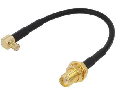 Sovitusjohto MCX-liitin uros/SMA-liitin naaras 80ohm 10cm Sovitusjohto MCX-liitin uros/SMA-liitin naaras 80ohm 10cm