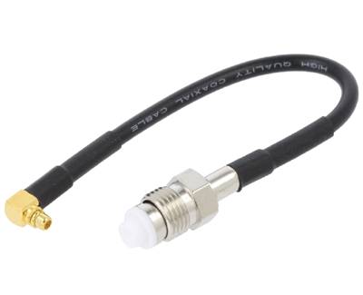 Sovitusjohto MMCX-liitin uros/FME-liitin naaras 50ohm 10cm * Sovitusjohto MMCX-liitin uros/FME-liitin naaras 50ohm 10cm *