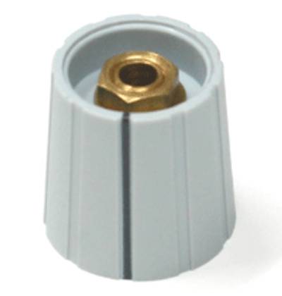 Laitenuppi, nylon 6,35mm/21mm harmaa viivalla Laitenuppi, nylon 6,35mm/21mm harmaa viivalla