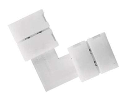 Jatkoliitin LED-valonauhoille 2-nap./kulma 10mm nauhoille Jatkoliitin LED-valonauhoille 2-nap./kulma 10mm nauhoille