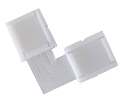 Jatkoliitin LED-valonauhoille 4-nap./kulma 10mm nauhoille Jatkoliitin LED-valonauhoille 4-nap./kulma 10mm nauhoille