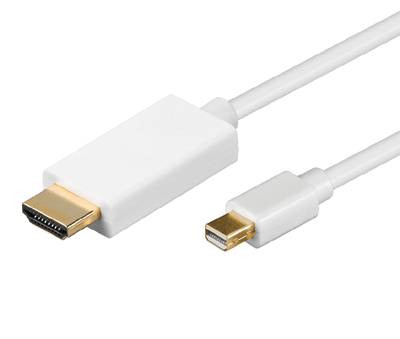 Mini-DisplayPort/HDMI -liitäntäkaapeli valkoinen 1m Mini-DisplayPort/HDMI -liitäntäkaapeli valkoinen 1m