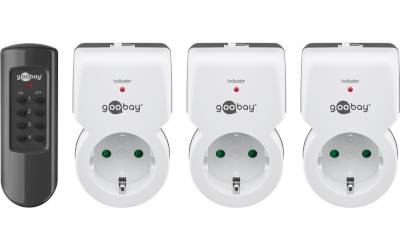 Kauko-ohjattava pistorasiakytkinsarja 1100W + kauko-ohjain Kauko-ohjattava pistorasiakytkinsarja 1100W + kauko-ohjain