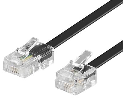 Puhelinliitäntäkaapeli RJ11/RJ45 musta 10m Puhelinliitäntäkaapeli RJ11/RJ45 musta 10m