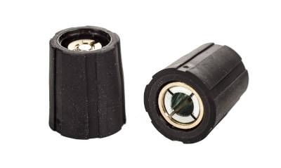 Laitenuppi, nylon 3,175mm/10mm musta Laitenuppi, nylon 3,175mm/10mm musta