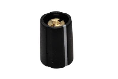 Laitenuppi, nylon 3,175mm/10mm musta/valkoisella viivalla Laitenuppi, nylon 3,175mm/10mm musta/valkoisella viivalla