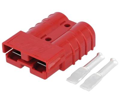 Latauspistoke 2-napainen 24V 50A punainen Latauspistoke 2-napainen 24V 50A punainen