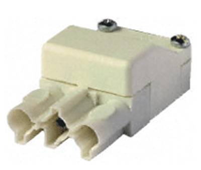 Pistoke ST18-sarja 3-napainen naaras valkoinen * Pistoke ST18-sarja 3-napainen naaras valkoinen *