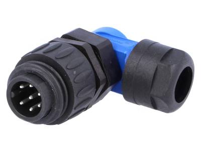Vesitiivis pistoke IP67 7-nap. uros kulmamalli Vesitiivis pistoke IP67 7-nap. uros kulmamalli