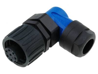 Vesitiivis pistoke IP67 7-nap. naaras kulmamalli Vesitiivis pistoke IP67 7-nap. naaras kulmamalli