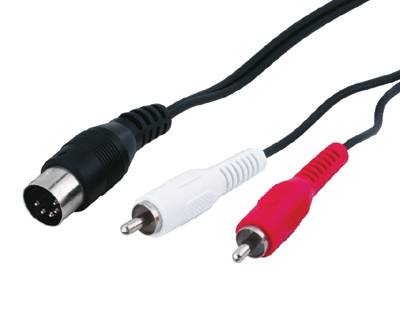 DIN/RCA-liitäntäkaapeli DIN-uros/2xRCA-urosc 1,5m DIN/RCA-liitäntäkaapeli DIN-uros/2xRCA-urosc 1,5m