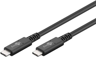 USB-C (USB 4.0 Gen 3x2) liitäntäkaapeli USB-C/USB-C musta 1m USB-C (USB 4.0 Gen 3x2) liitäntäkaapeli USB-C/USB-C musta 1m