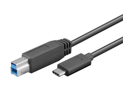 USB 3.0 liitäntäkaapeli USB-C/USB-B musta 1m USB 3.0 liitäntäkaapeli USB-C/USB-B musta 1m