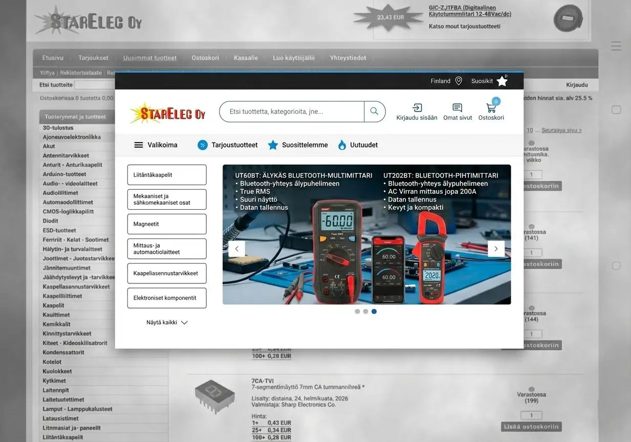 Uudistunut verkkokauppa on nyt avattu Uudistunut verkkokauppa on nyt avattu